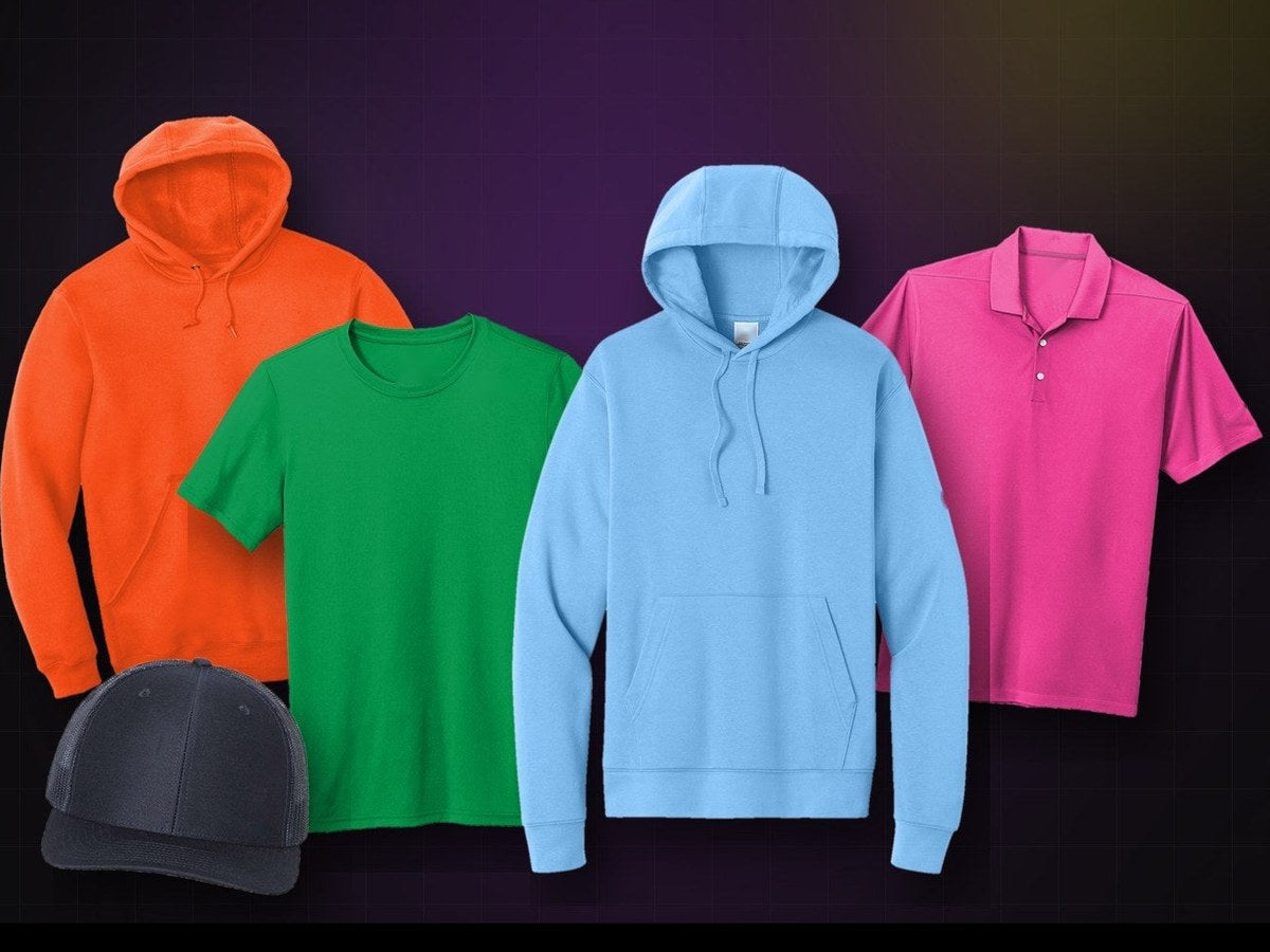 Custom hoodies, tees, polos and caps
